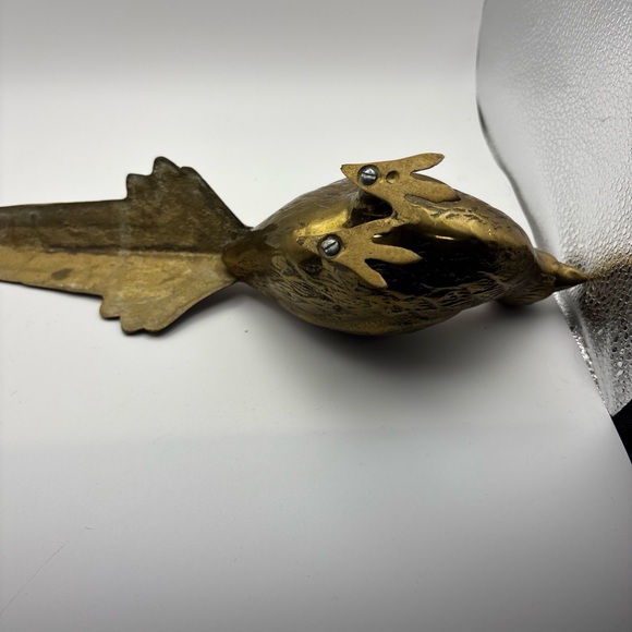 Large Solid Brass Pheasant Sculpture 16 inch - Picture 5 of 8